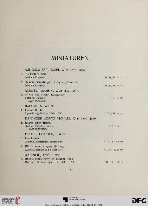 Miniaturen (Nr. 1-12)