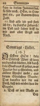 Sonntags-Lieder