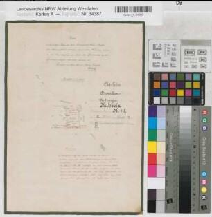 Welver (Welver), Servitutbefreiung Kuhholz, Brouillonkarte Bl.1