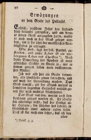 Erwägungen an dem Grabe des Heilands.