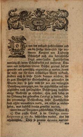 Nachrichten von einigen schätzbaren Handschriften der zahlreichen Bibliothek des Kanzlers von Ludwig