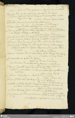 29) Libri quidam proximis nundinis prodituri. (Fingiert.) 17. Jahrh.