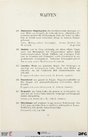 Waffen (Nr. 253-274)