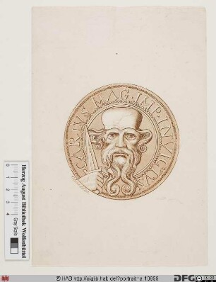 Bildnis von Karl dem Großen, König der Franken, röm. Kaiser (reg. 768-814)