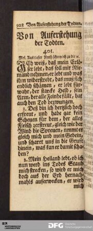 Von Auferstehung der Todten.