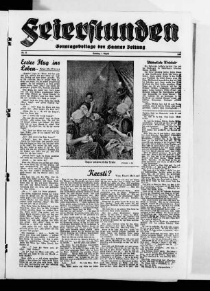 Feierstunden. 1934-1938