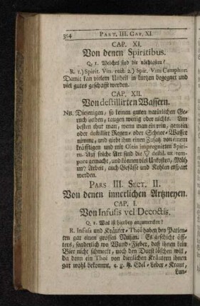 Sect. II. Von denen innerlichen Artzneyen.