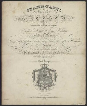 Stammtafeln des Hauses Sachsen, 1823