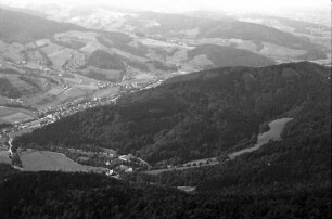 Glottertal: Glottertal mit Glottertalstraße, von Osten