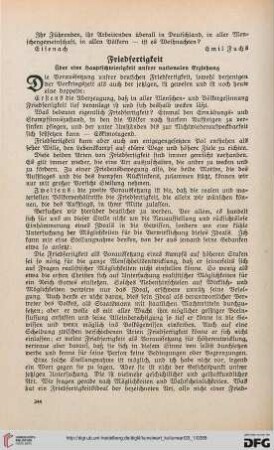 33: Friedfertigkeit : über eine Hauptschwerigkeit unsrer nationalen Erziehung