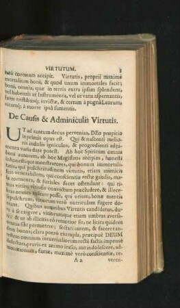 De Causis & Adminiculis Virtutis.
