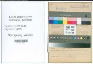 Entnazifizierung Wilhelm Steinigeweg , geb. 18.01.1900 (Maschinist)