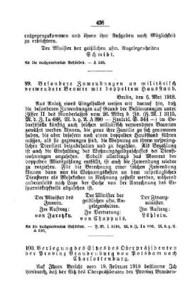 Besonder Zuwendungen an militärisch verwendete Beamten mit doppeltem Hausstand : [A. Behörden und Beamte]