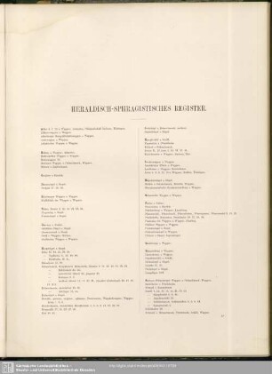 Heraldisch-Sphragistisches Register