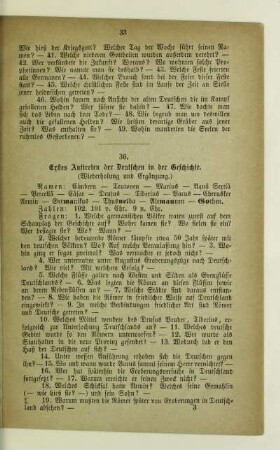36. Erstes Auftreten der Deutschen in der Geschichte (Wiederholung und Ergänzung)