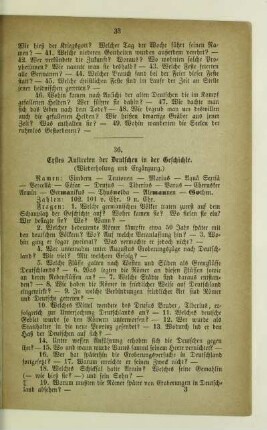 36. Erstes Auftreten der Deutschen in der Geschichte (Wiederholung und Ergänzung)