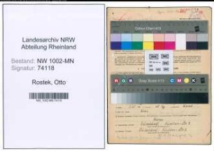 Entnazifizierung Otto Rostek , geb. 13.08.1900 (Polizeihauptwachtmeister)