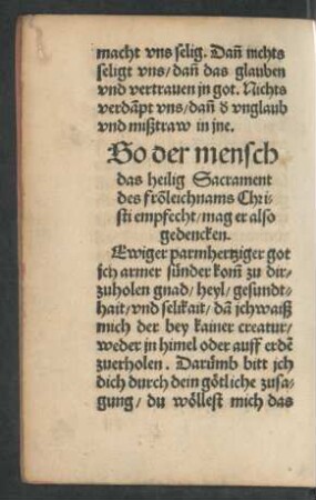 So der mensch das heilig Sacrament des fronleichnams Christi empfecht ...