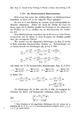 § 160. Die Ribaucour'schen Strahlensysteme.