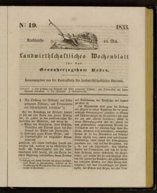 No 19. 10. Mai. 1833