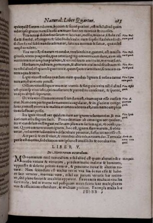 Liber V. De Morte rerum naturalium