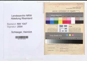 Entnazifizierung Heinrich Schlaeger , geb. 28.03.1905 (Studienrat)