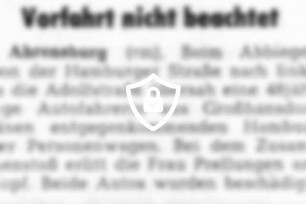 Vorfahrt nicht beachtet