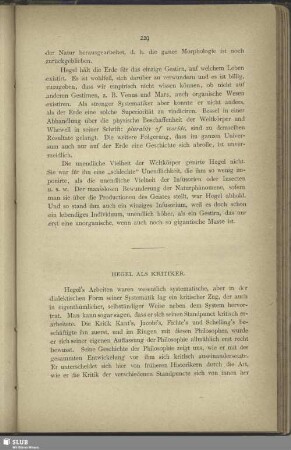 Hegel als Kritiker