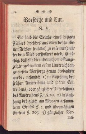 Vorsorge und Cur