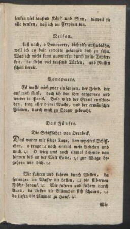 Das Fünfte. Die Schifffahrt von Orenbeck.