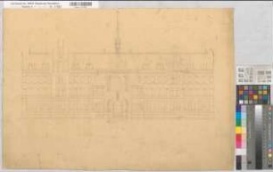 Hiltrup (Münster) Herz Jesu Missionshaus Ansicht (1896) 1 : 100 51 x 73 Bleistiftzeichnung Franz Wucherpfennig, Architekt Nachlaß Wucherpfennig