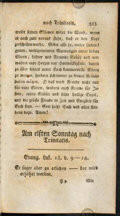 585-599, Am ersten Sonntag nach Trinitatis.