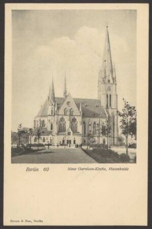 Ansichtskarte „Neue Garnison-Kirche“, Hasenheide [1/2]