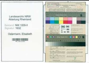 Entnazifizierung Elisabeth Ostermann , geb. 28.11.1892 ()