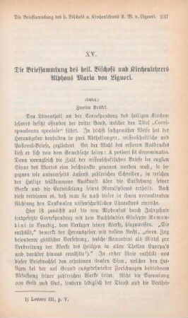 237-254 Die Briefsammlung des h. Bischofs und Kirchenlehrers A. M. v. Liguori : II.
