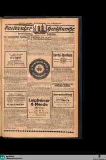 Der Volksfreund : Tageszeitung für das werktätige Volk Mittelbadens, Karlsruher Herbstwoche, Nr. 3