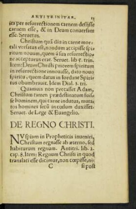 De Regno Christi.