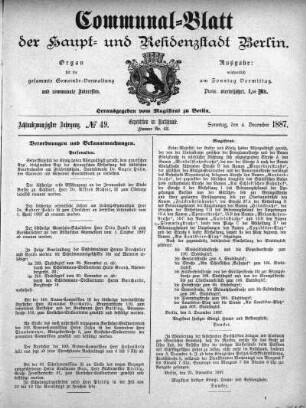 1887,49: No. 49, 4. Dezember 1887