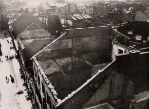 Zerstörungen Zweiter Weltkrieg. Waldstraße