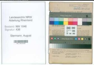 Entnazifizierung August Stermann , geb. 29.10.1915 (Verwalungsangestellter)