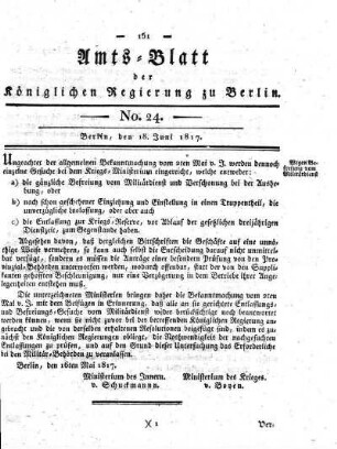 No. 24, 18. Juni 1817