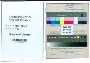 Entnazifizierung Werner Krauskopf , geb. 01.12.1912 (Textilingenieur)