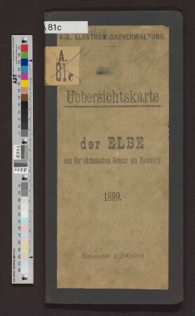 Uebersichtskarte der Elbe von der Sächsischen Grenze bis Hamburg. 1899