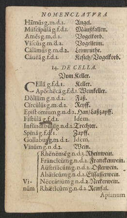 14. De Cella.
