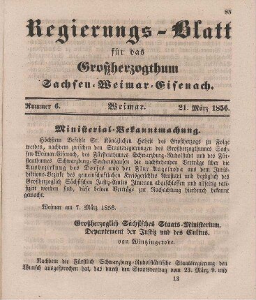 Nr. 6 : 21. März 1856
