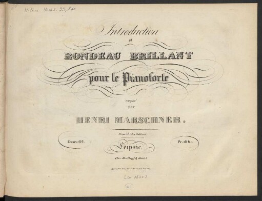 Henri Marschner: Introduction et Rondeau Brillant Oeuv. 64