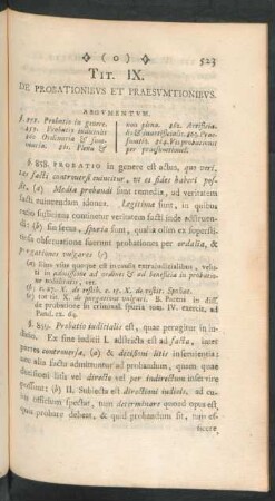 Tit. IX. De Probationibus Et Praesumtionibus