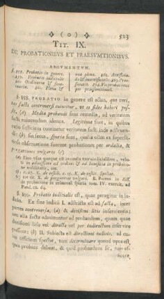 Tit. IX. De Probationibus Et Praesumtionibus
