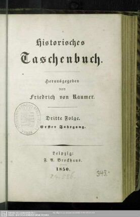 3.F.1.1850: Historisches Taschenbuch