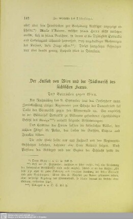 Der Entsatz von Wien und der Rückmarsch des sächsischen Heeres